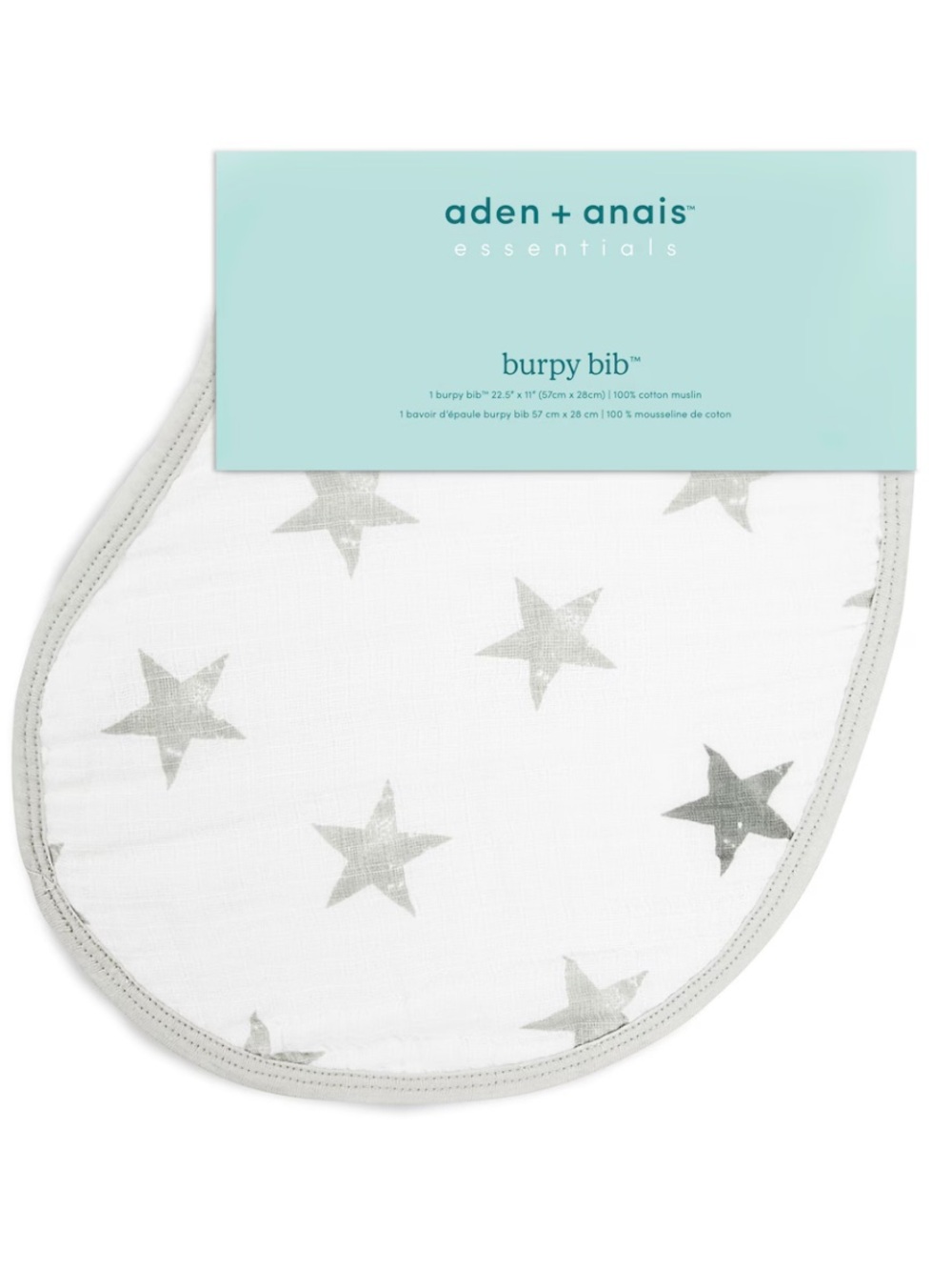BNWT Baby Burpy Bib with Star Pattern